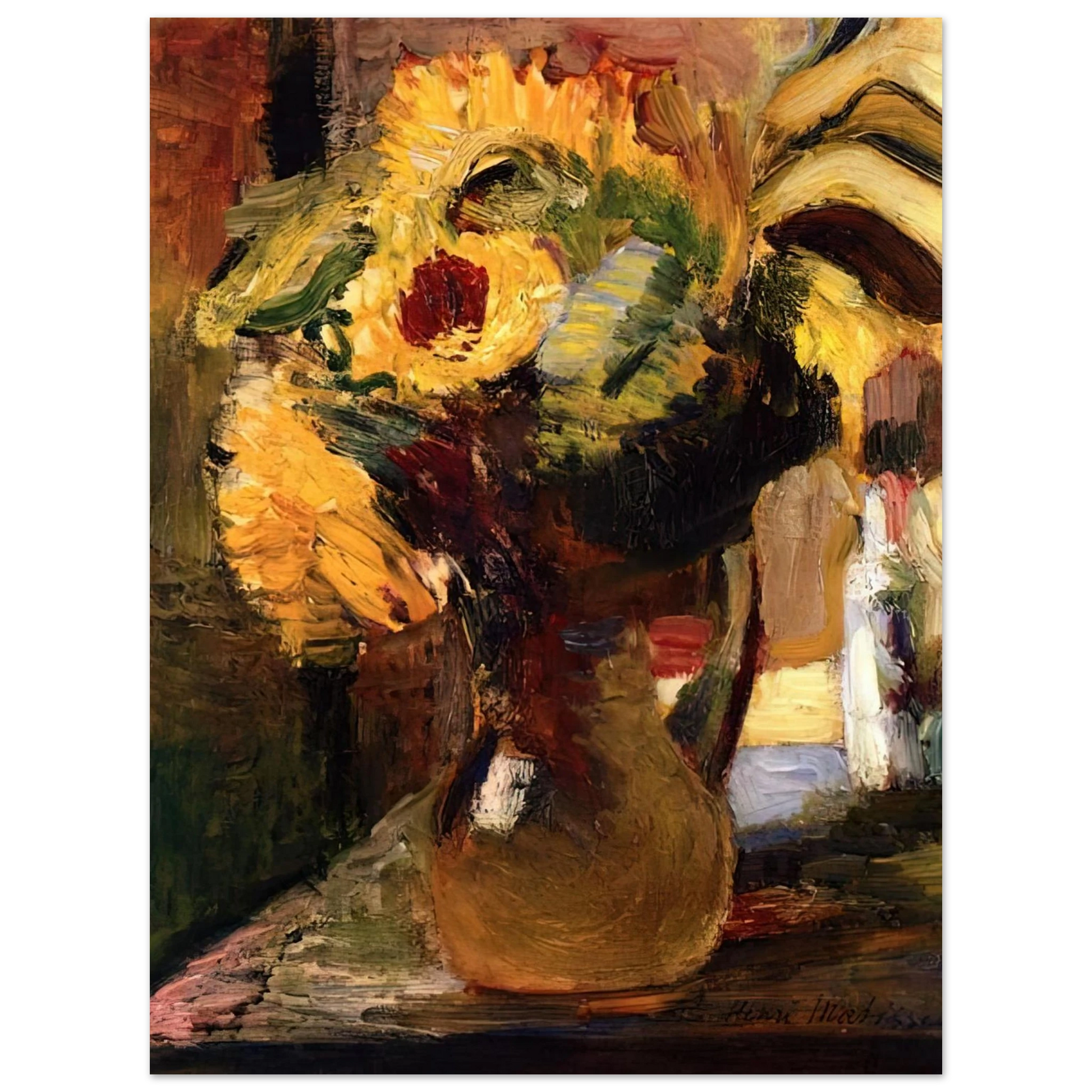 Henri Matisse - BOUQUET OF SUNFLOWERS 1897 Fine Art Poster - Default Title