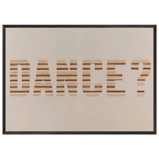 DANCE 1973 - Edward Ruscha Framed Art Print – Black Wooden Frame - Default Title - -Framed Art Print