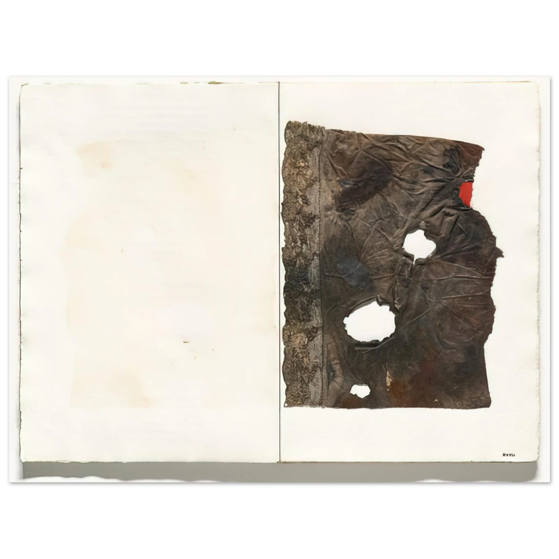 Alberto Burri - Plate from 17 variazioni su temi proposti per una pura ideologia fonetica - 1955 Fine Art Poster - Default Title