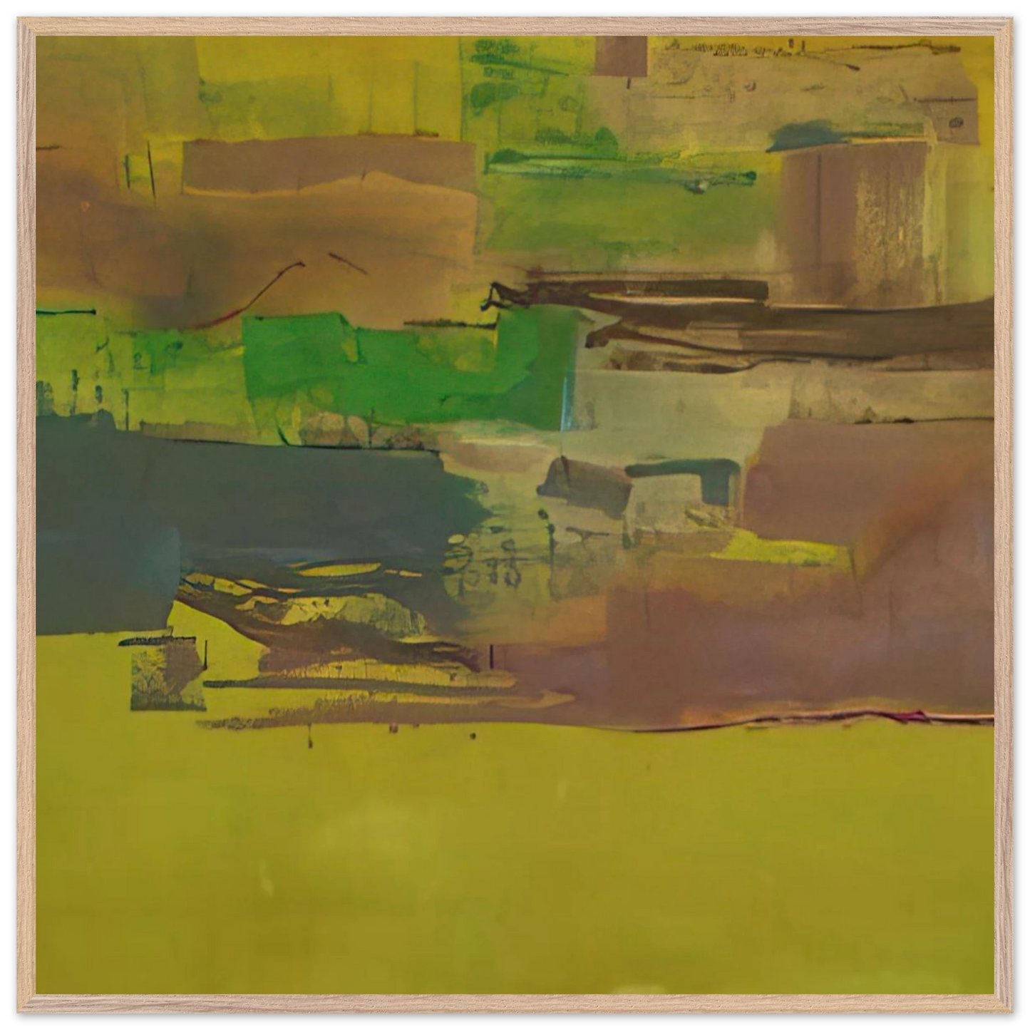 Helen Frankenthaler - August Deep - 1978 Wall art - 30x45 cm / 12x18 inches - Premium Wooden Framed Poster With Fine Art Paper - Wood frame