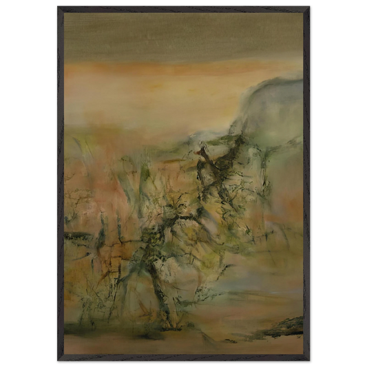 12 12 2000 2000 - Zao Wou-Ki Framed Art Print – Black Wooden Frame - Default Title - -Framed Art Print