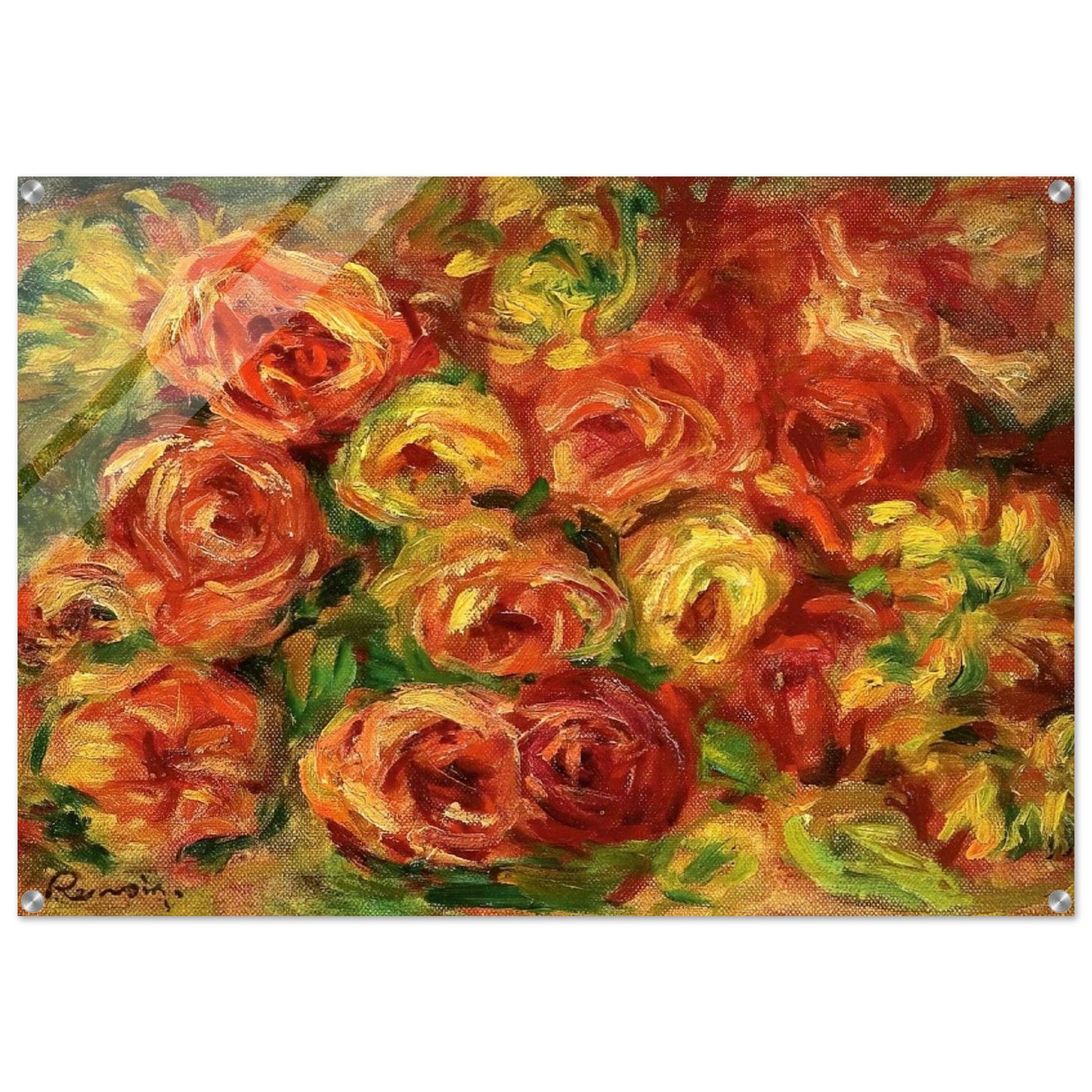 Armful of Roses - Pierre-Auguste Renoir Acrylic Print - 70x100 cm / 28x40″ inches