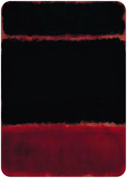 Black in Deep Red - 1957 By Mark Rothko Pack of 10 Post Cards | Mark Rothko Post Cards | A6 (10.5 x 14.8 cm) - 4.1 x 5.8 inches