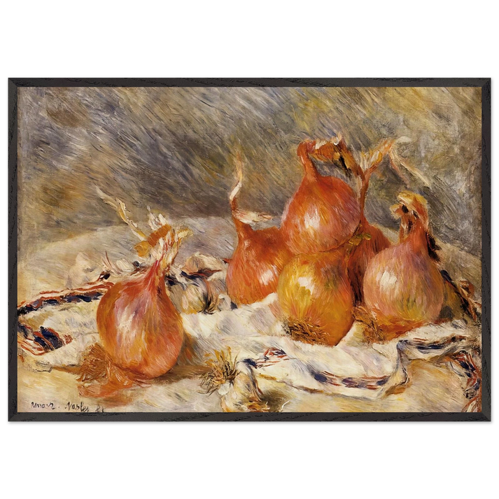 Onions - Pierre-Auguste Renoir 70x100 cm / 28x40 inches Framed Art Print – Black Wooden Frame