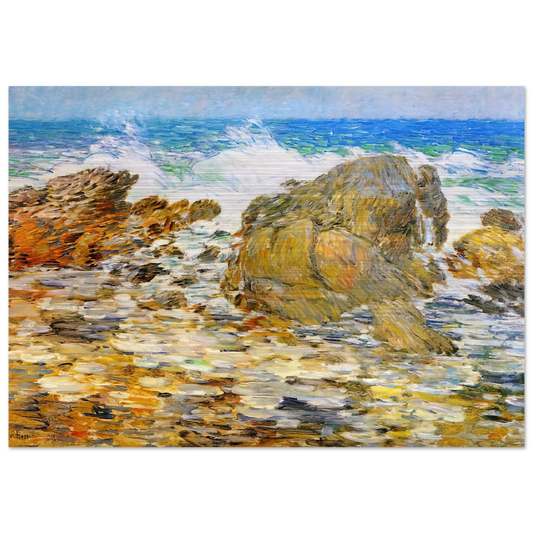 Surf, Appledore - Childe Hassam Brushed Aluminum Print - 70x100 cm / 28x40 inches | Childe Hassam Aluminum Print | Childe Hassam Prints