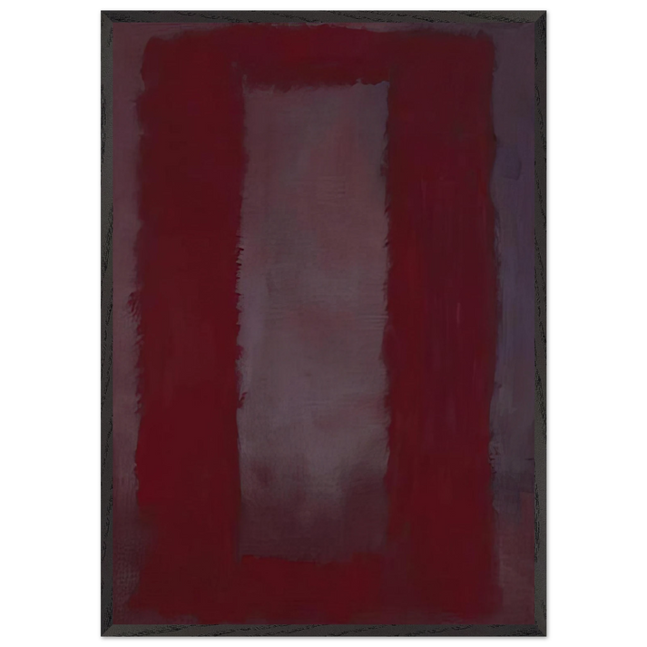 Red on Maroon - 1959 - Mark Rothko 70x100 cm / 28x40 inches Framed Art Print – Black Wooden Frame