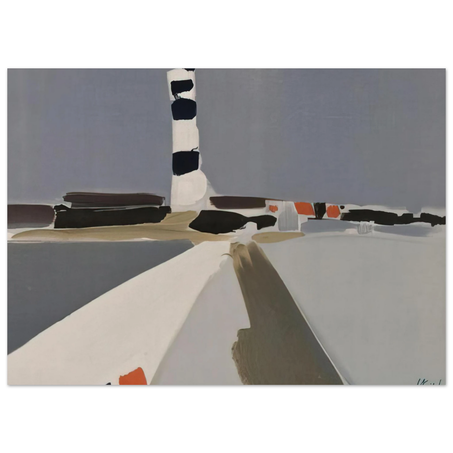 Nicolas de Stael - Le Phare - 1952 Fine Art Poster - 40x60 cm / 16x24 inches