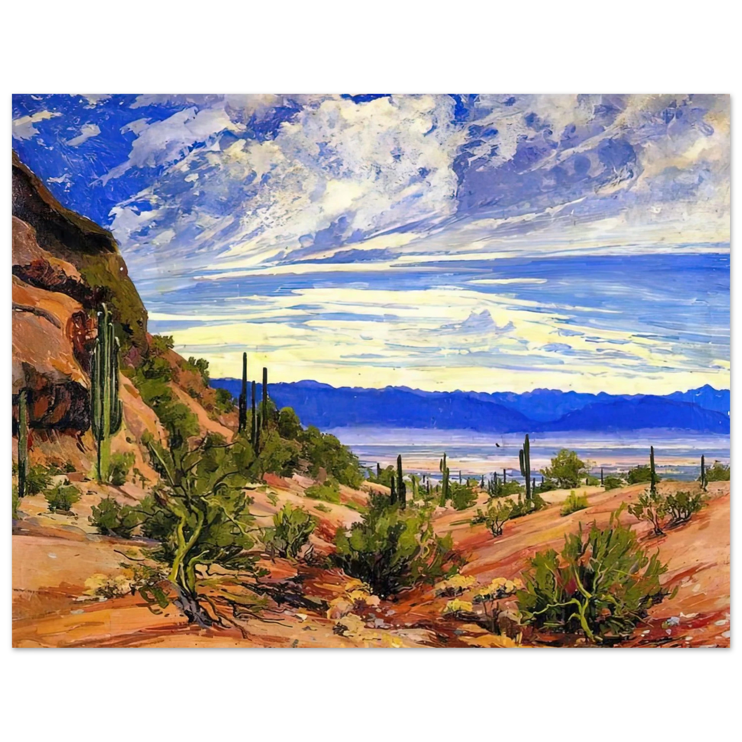 Maynard Dixon - WASHOE WICKIUP 1919 Wall art - A1 (59.4 x 84.1  cm) - Premium Wooden Framed Poster With Fine Art Paper - Wood frame