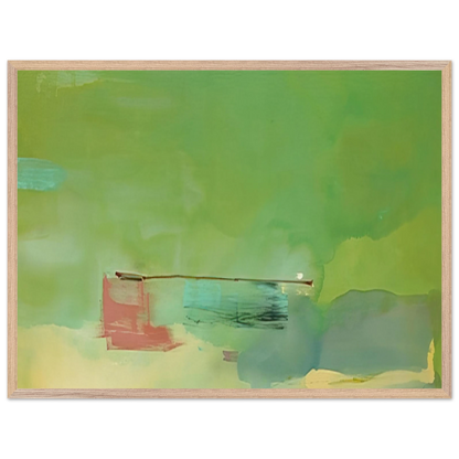 Helen Frankenthaler - Springscape - 1975 Wall art - 70x100 cm / 28x40 inches - Premium Wooden Framed Poster With Fine Art Paper - Black frame