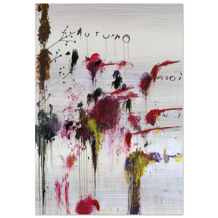 Quattro Stagioni II. Autunno - Cy Twombly Brushed Aluminum Print - 70x100 cm / 28x40 inches | Cy Twombly Aluminum Print | Cy Twombly Prints