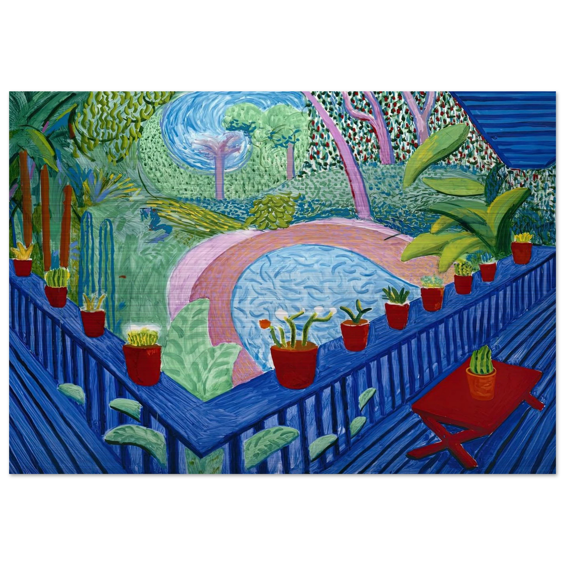 David Hockney - David Hockney Brushed Aluminum Print - 70x100 cm / 28x40 inches | David Hockney Aluminum Print | David Hockney Prints