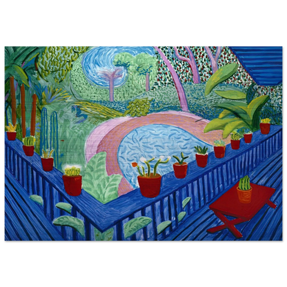 David Hockney - David Hockney Brushed Aluminum Print - 70x100 cm / 28x40 inches | David Hockney Aluminum Print | David Hockney Prints