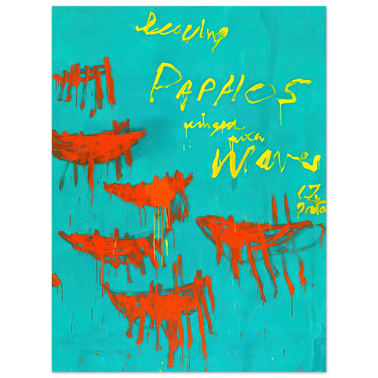 Cy Twombly - Leaving Paphos Ringed With Waves V Fine Art Poster - Default Title