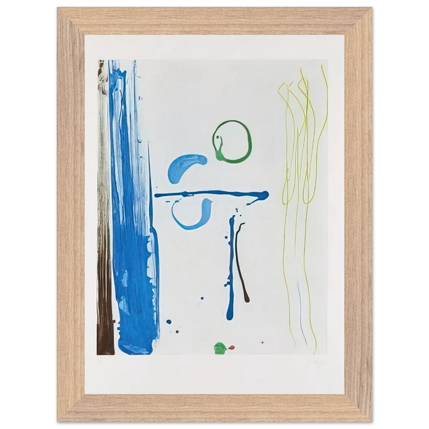 Helen Frankenthaler - Sunshine After Rain - 1987 Wall art - 21x29.7 cm / 8x12" - Premium Wooden Framed Poster With Fine Art Paper - Black frame