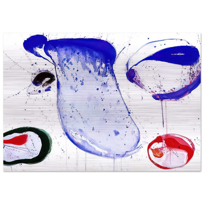 Blue 47 - Sam Francis Brushed Aluminum Print - 70x100 cm / 28x40 inches | Sam Francis Aluminum Print | Sam Francis Prints