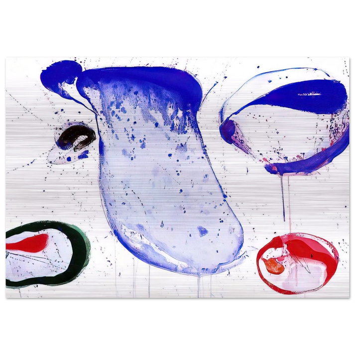 Blue 47 - Sam Francis Brushed Aluminum Print - 70x100 cm / 28x40 inches | Sam Francis Aluminum Print | Sam Francis Prints