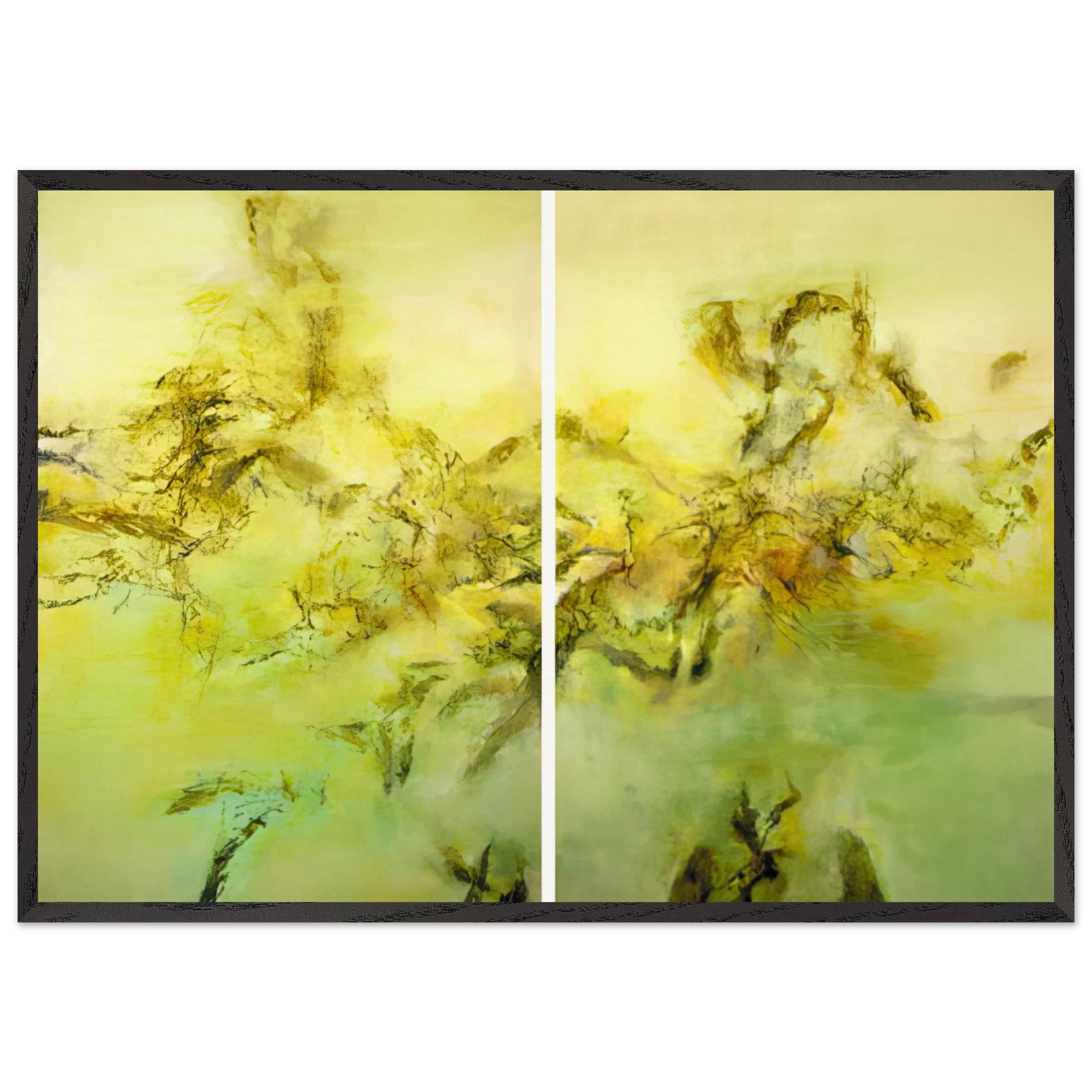 27 10 2002 2002 - Zao Wou-Ki Framed Art Print – Black Wooden Frame - Default Title - -Framed Art Print