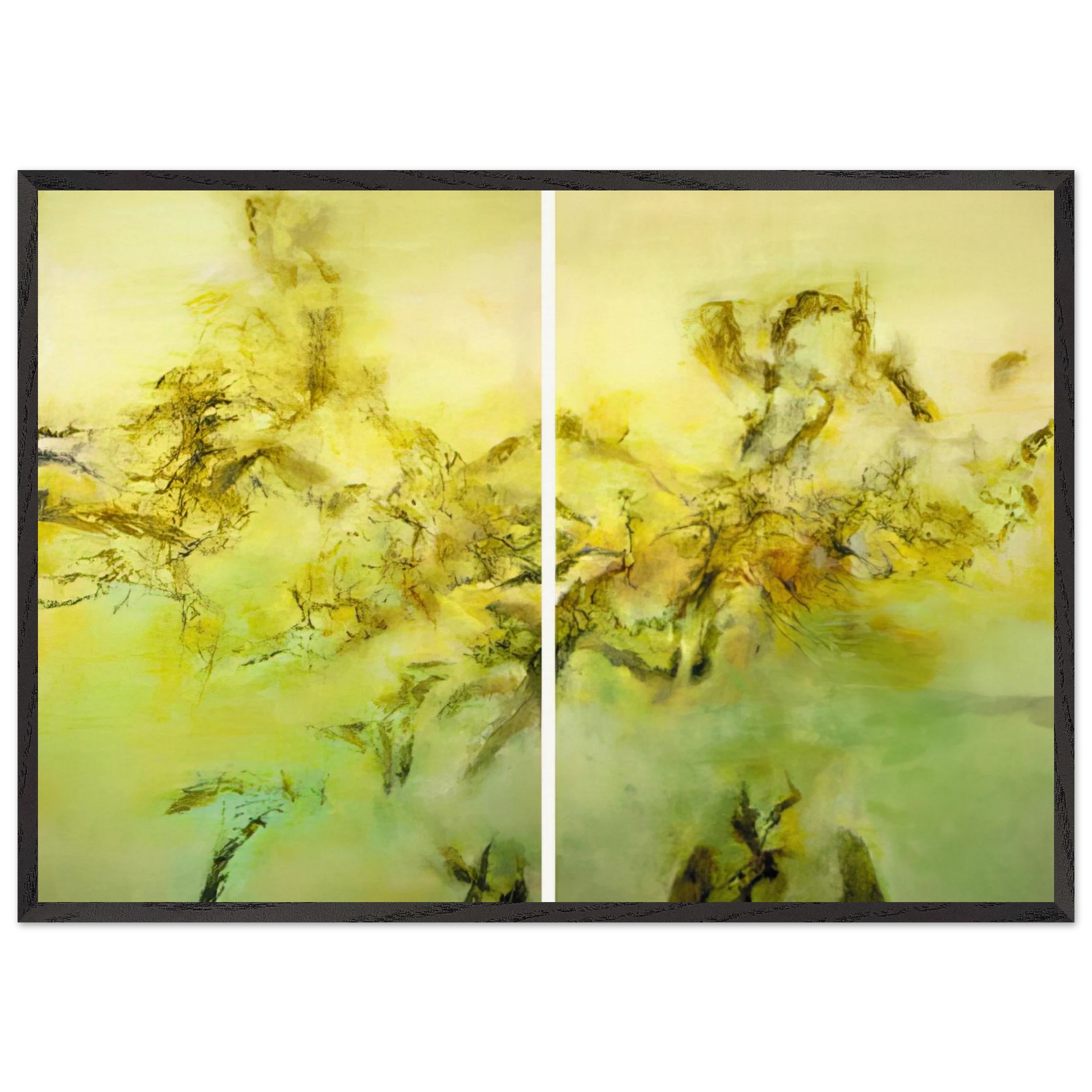 27 10 2002 2002 - Zao Wou-Ki Framed Art Print – Black Wooden Frame - Default Title - -Framed Art Print