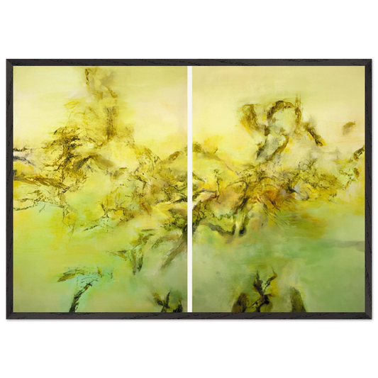 27 10 2002 2002 - Zao Wou-Ki Framed Art Print – Black Wooden Frame - Default Title - -Framed Art Print