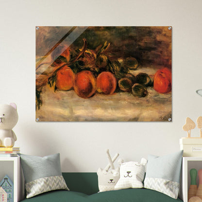 Still Life with Peaches and Chestnuts - Pierre-Auguste Renoir Acrylic Print - 70x100 cm / 28x40″ inches