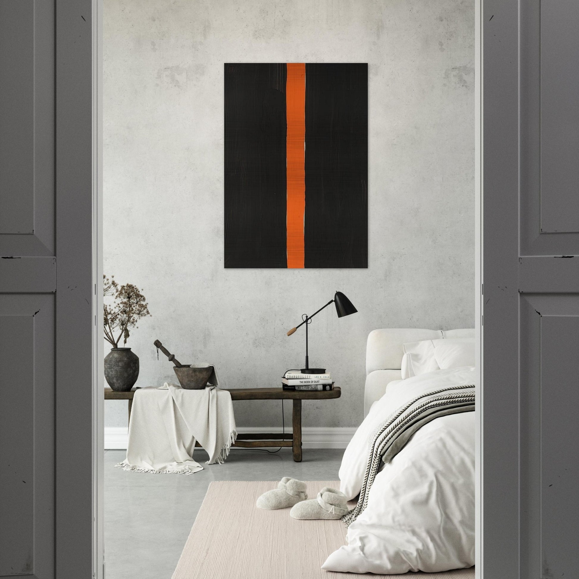 Untitled Black and Orange - 1988 - Gunther Forg Brushed Aluminum Print - 70x100 cm / 28x40 inches | Gunther Forg Aluminum Print | Gunther Forg Prints