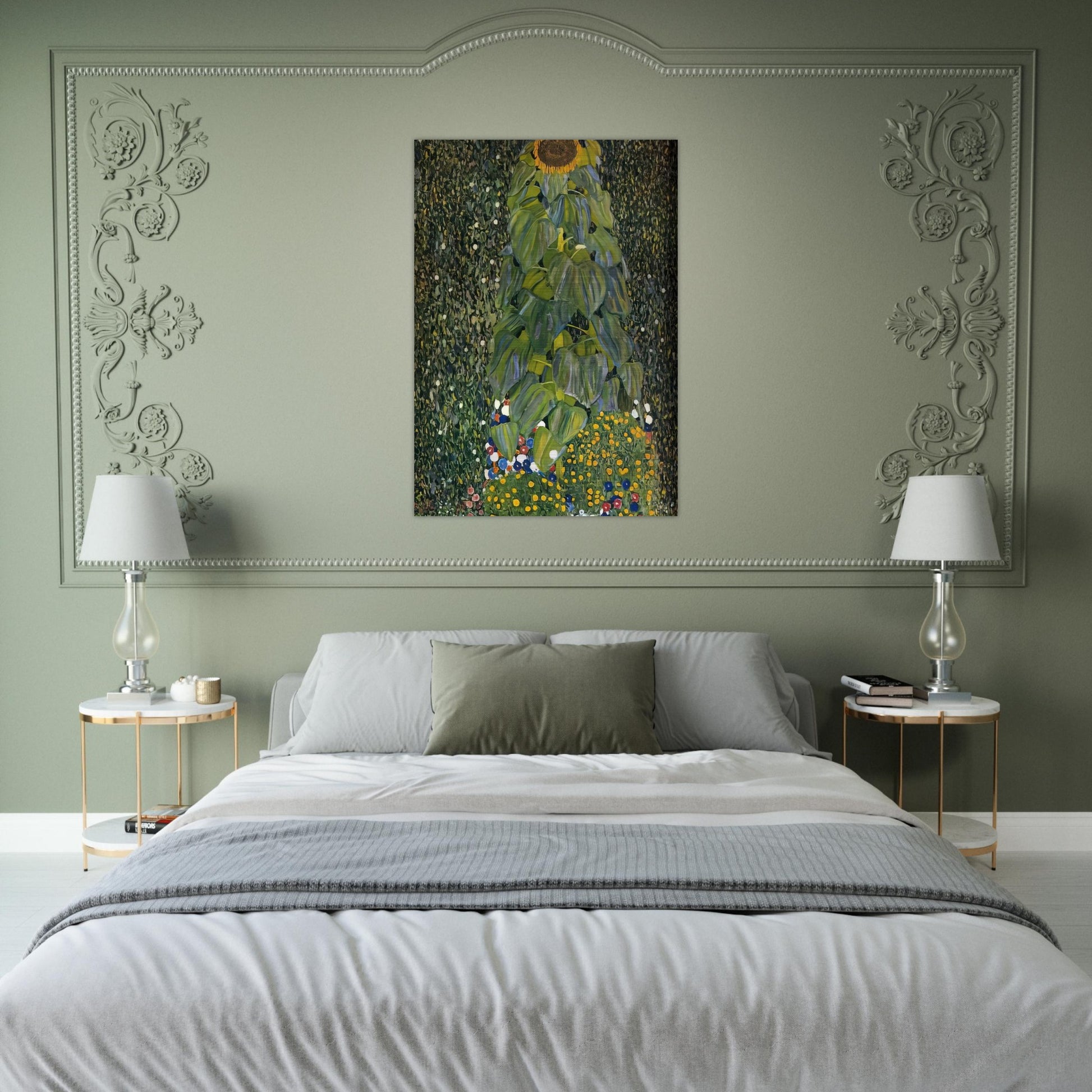 THE SUNFLOWER 1907 - Gustav Klimt Brushed Aluminum Print - 70x100 cm / 28x40 inches | Gustav Klimt Aluminum Print | Gustav Klimt Prints