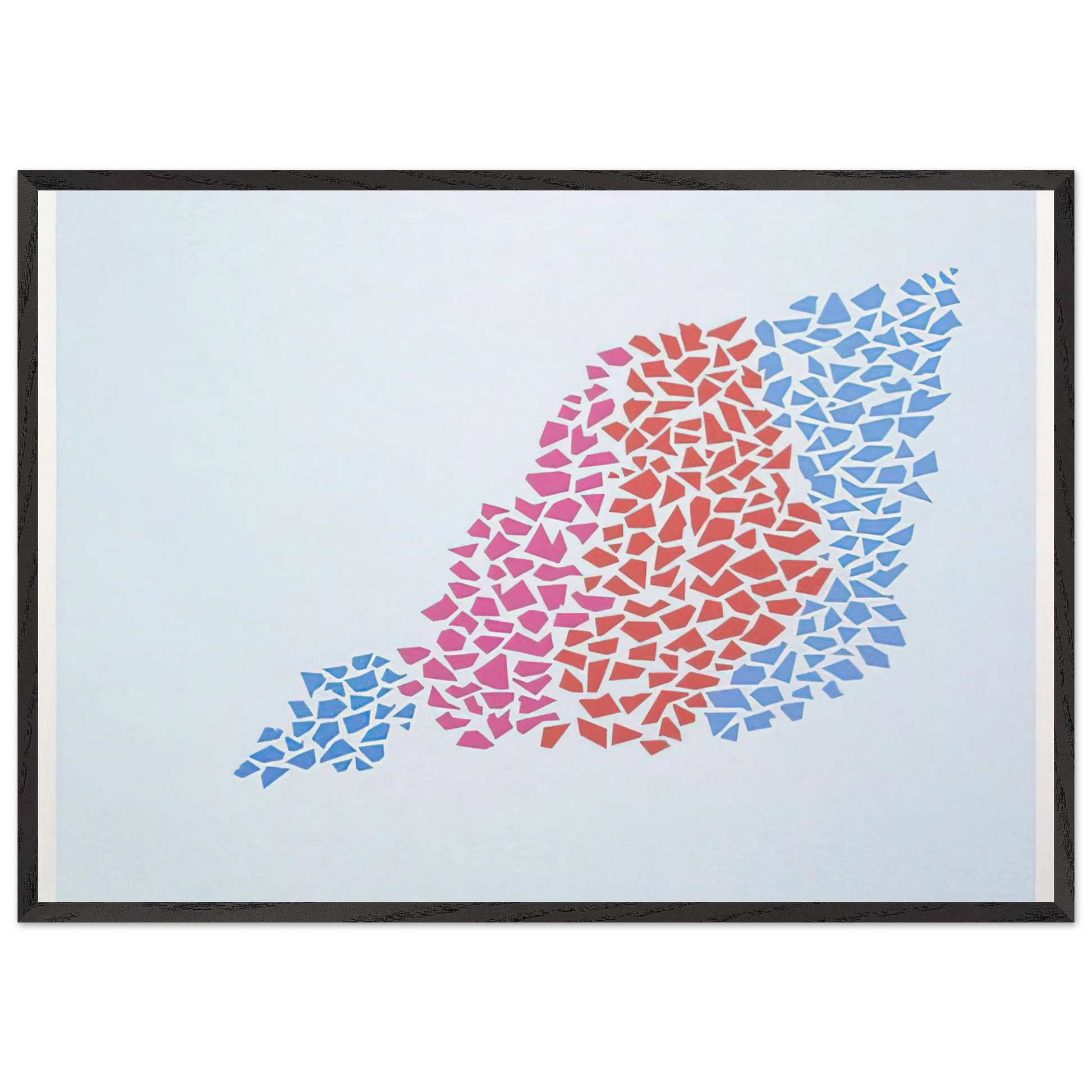 Confetti Pattern Portfolio 2 - 1973 - Robert Goodnough 70x100 cm / 28x40 inches Framed Art Print – Black Wooden Frame