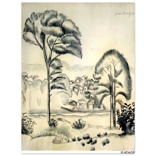 Jean Dubuffet - LANDSCAPE OF ALGERIA Fine Art Poster - Default Title