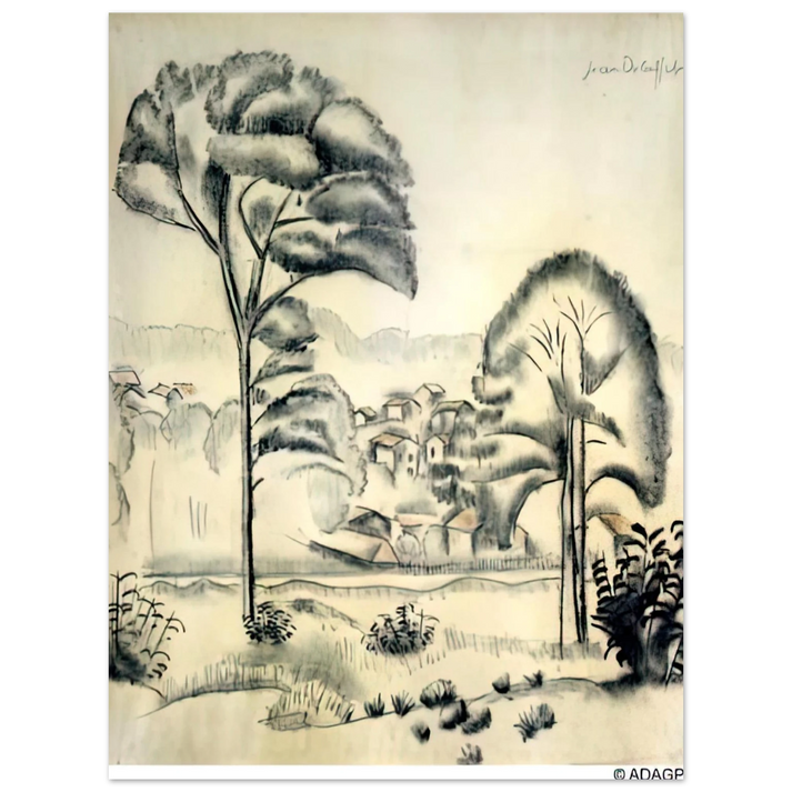 Jean Dubuffet - LANDSCAPE OF ALGERIA  75x100 cm / 30x40inches Fine Art Poster