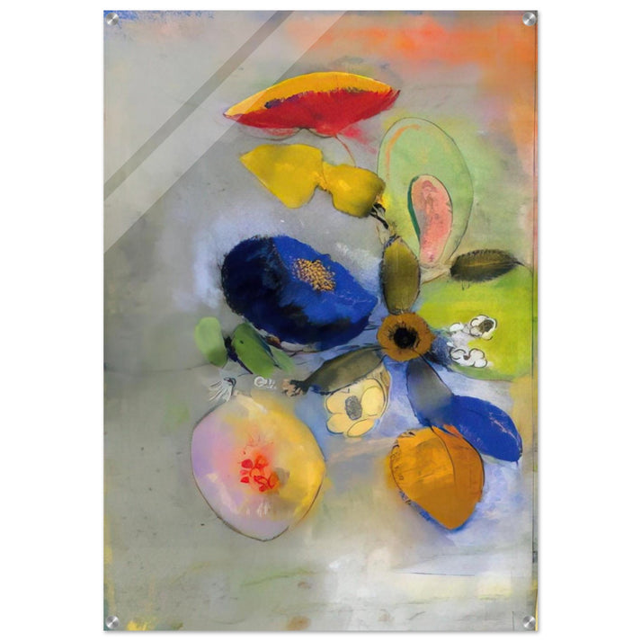 FLOWERS 3 - Odilon Redon Acrylic Print - 70x100 cm / 28x40″ inches
