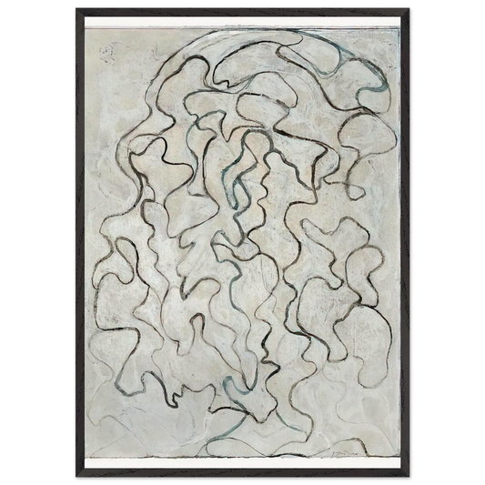 Nevis Rock - 2008 - Brice Marden Framed Art Print – Black Wooden Frame - Default Title - -Framed Art Print