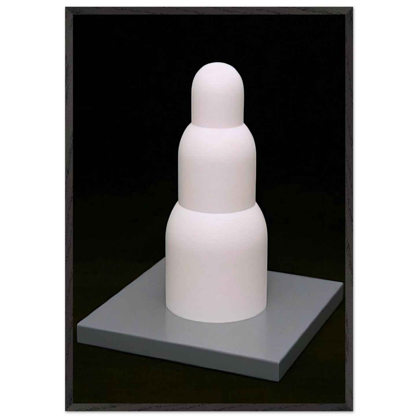 Three Stacked Domes - Sol LeWitt Framed Art Print – Black Wooden Frame - Default Title - -Framed Art Print