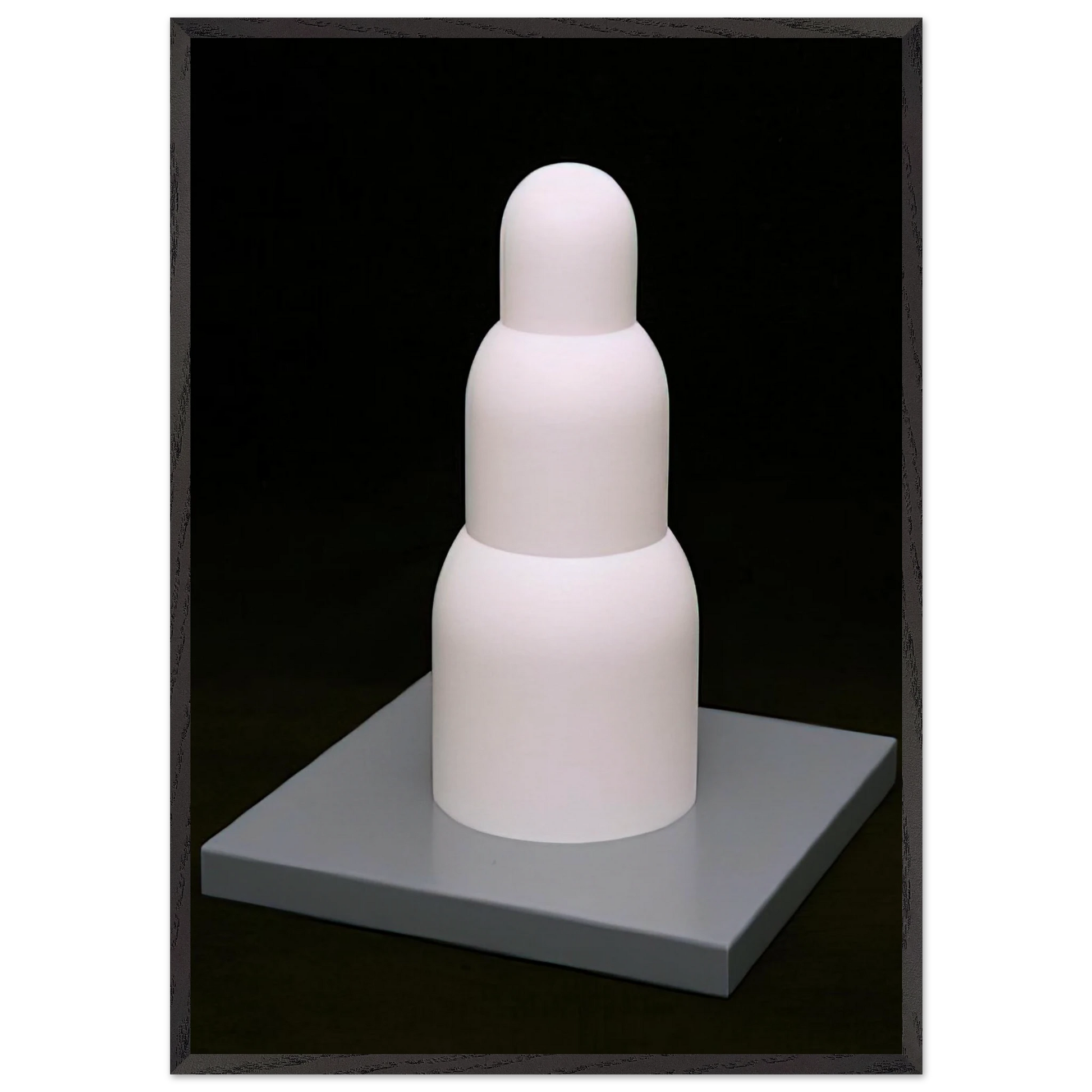 Three Stacked Domes - Sol LeWitt Framed Art Print – Black Wooden Frame - Default Title - -Framed Art Print