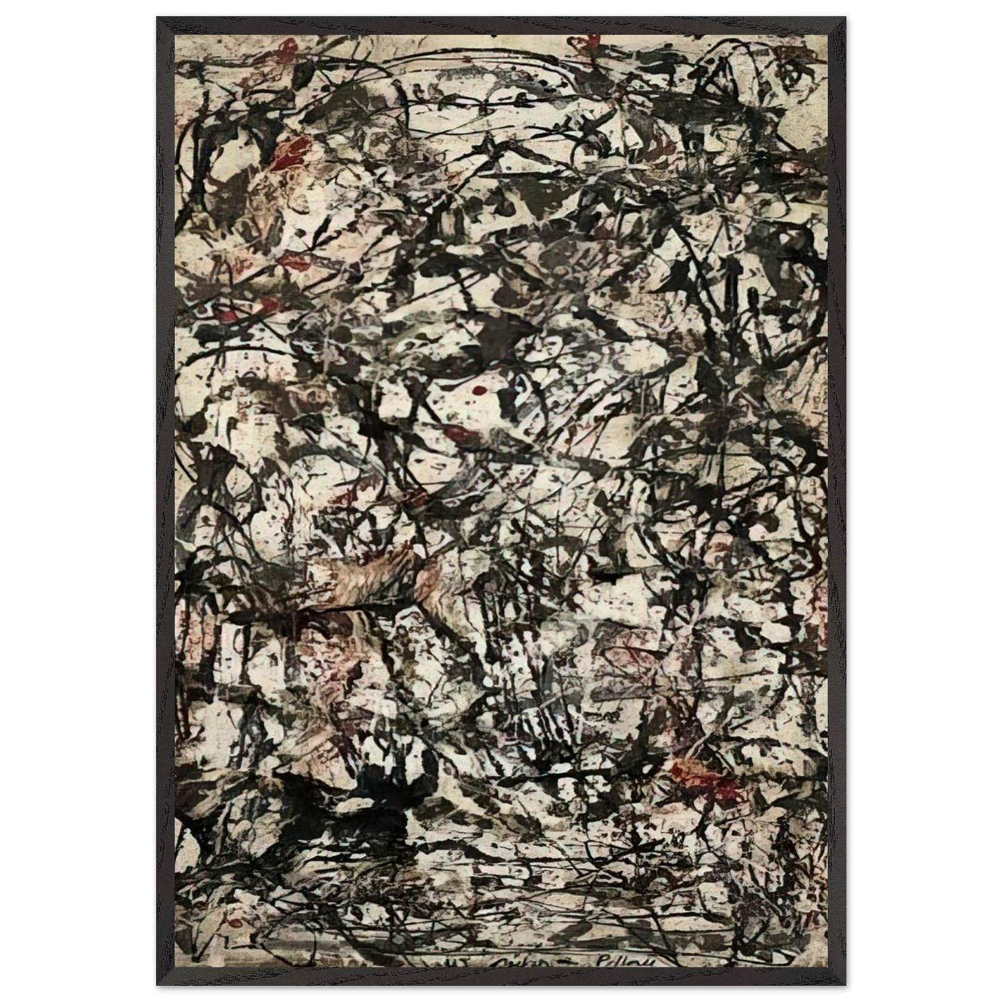 ENCHANTED FOREST 1947 - Jackson Pollock Framed Art Print – Black Wooden Frame - Default Title - -Framed Art Print