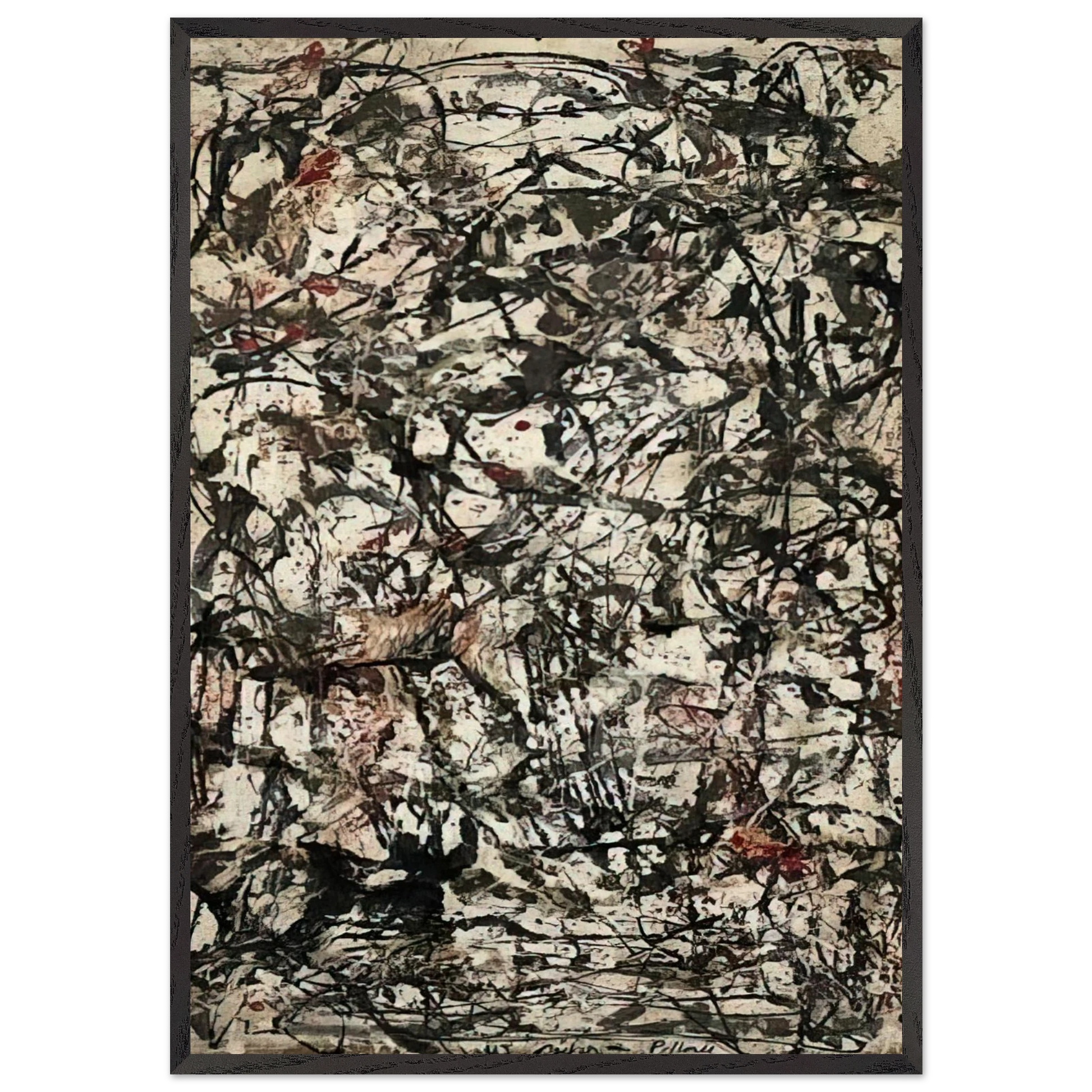 ENCHANTED FOREST 1947 - Jackson Pollock Framed Art Print – Black Wooden Frame - Default Title - -Framed Art Print
