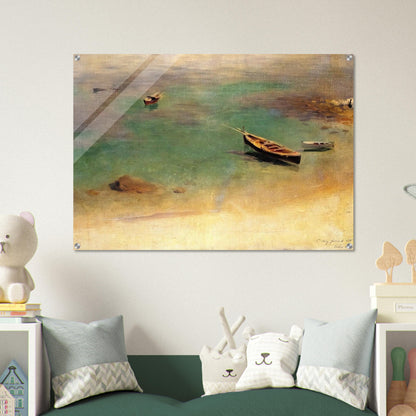 Boat in the Waters off Capri - John Singer Sargent Acrylic Print - 70x100 cm / 28x40″ inches