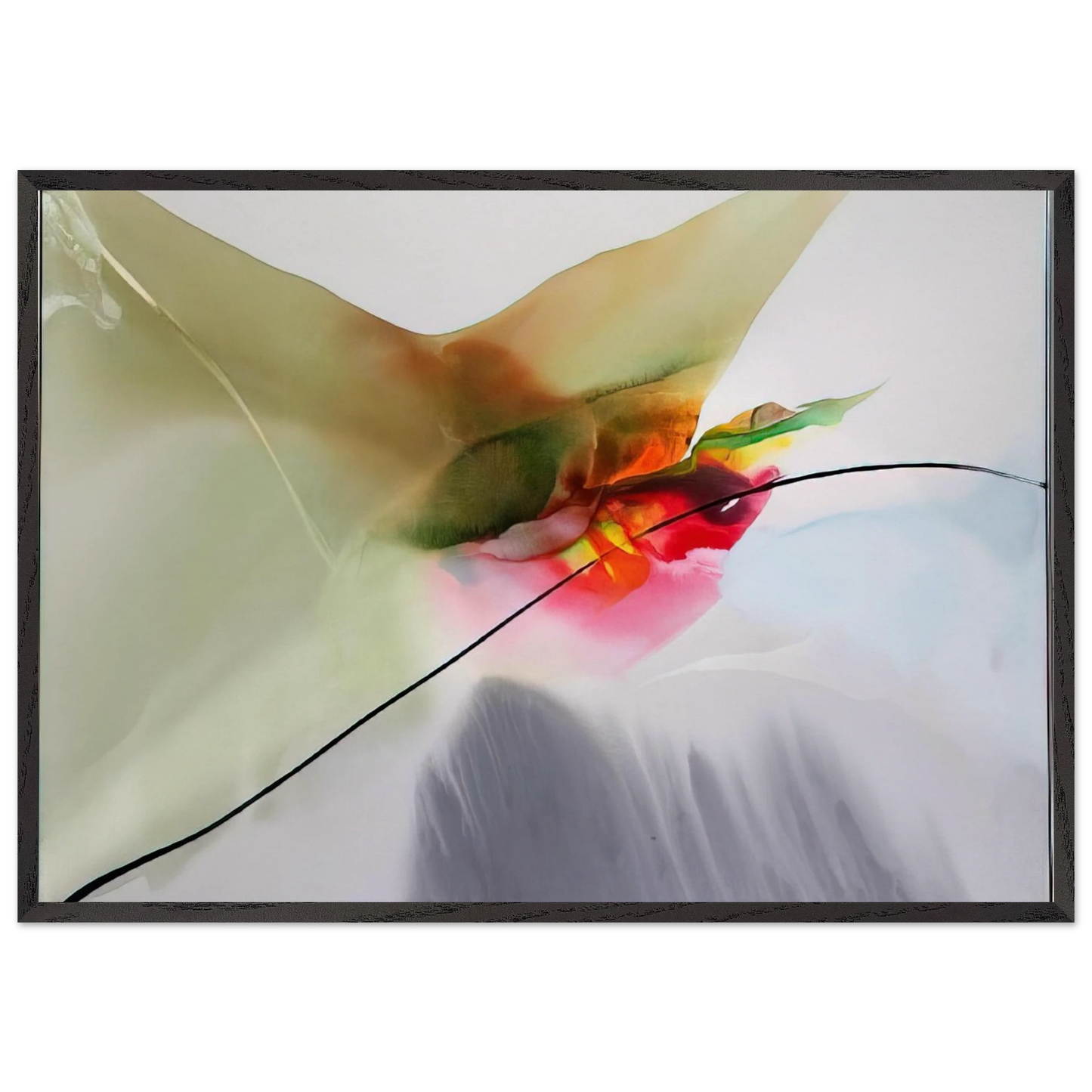 Phenomena Sung Mantle - Paul Jenkins Framed Art Print – Black Wooden Frame - Default Title - -Framed Art Print