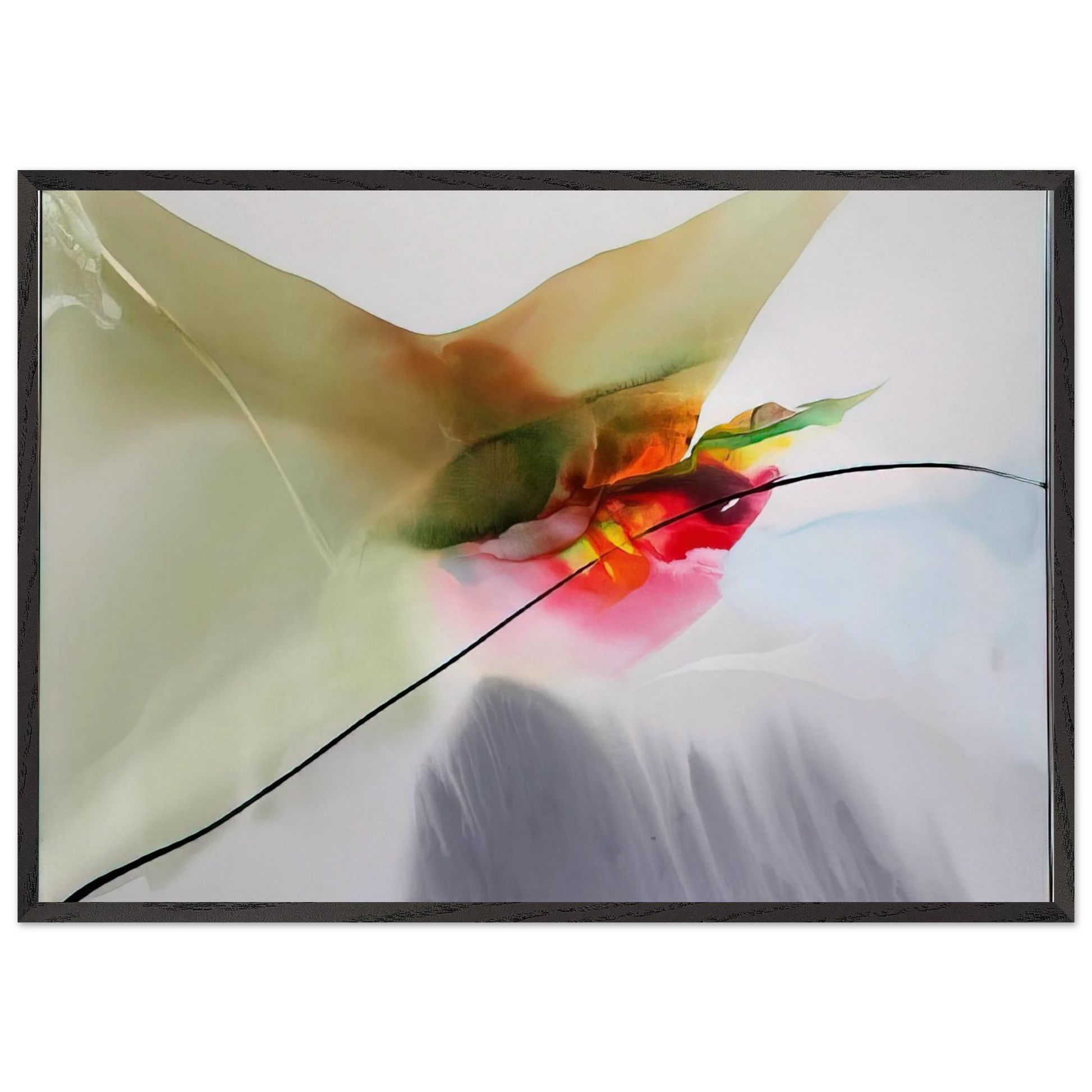 Phenomena Sung Mantle - Paul Jenkins Framed Art Print – Black Wooden Frame - Default Title - -Framed Art Print