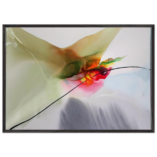 Phenomena Sung Mantle - Paul Jenkins Framed Art Print – Black Wooden Frame - Default Title - -Framed Art Print