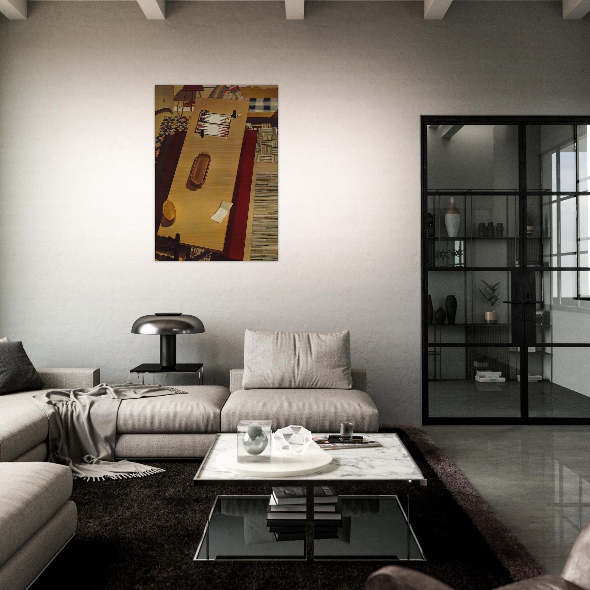 Americana - 1931 - Charles Sheeler Brushed Aluminum Print - 70x100 cm / 28x40 inches | Charles Sheeler Aluminum Print | Charles Sheeler Prints