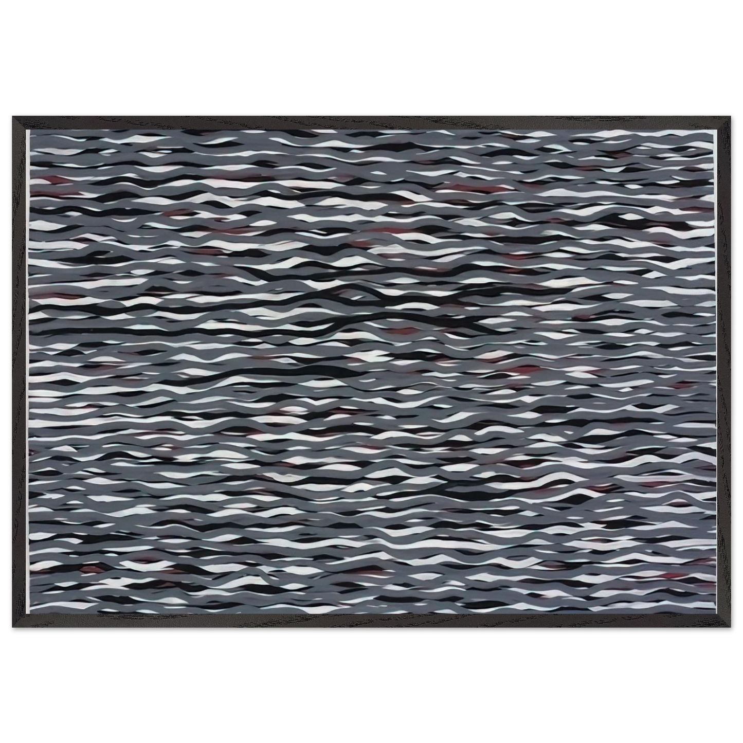 Horizontal Lines of Color - Sol LeWitt Framed Art Print – Black Wooden Frame - Default Title - -Framed Art Print