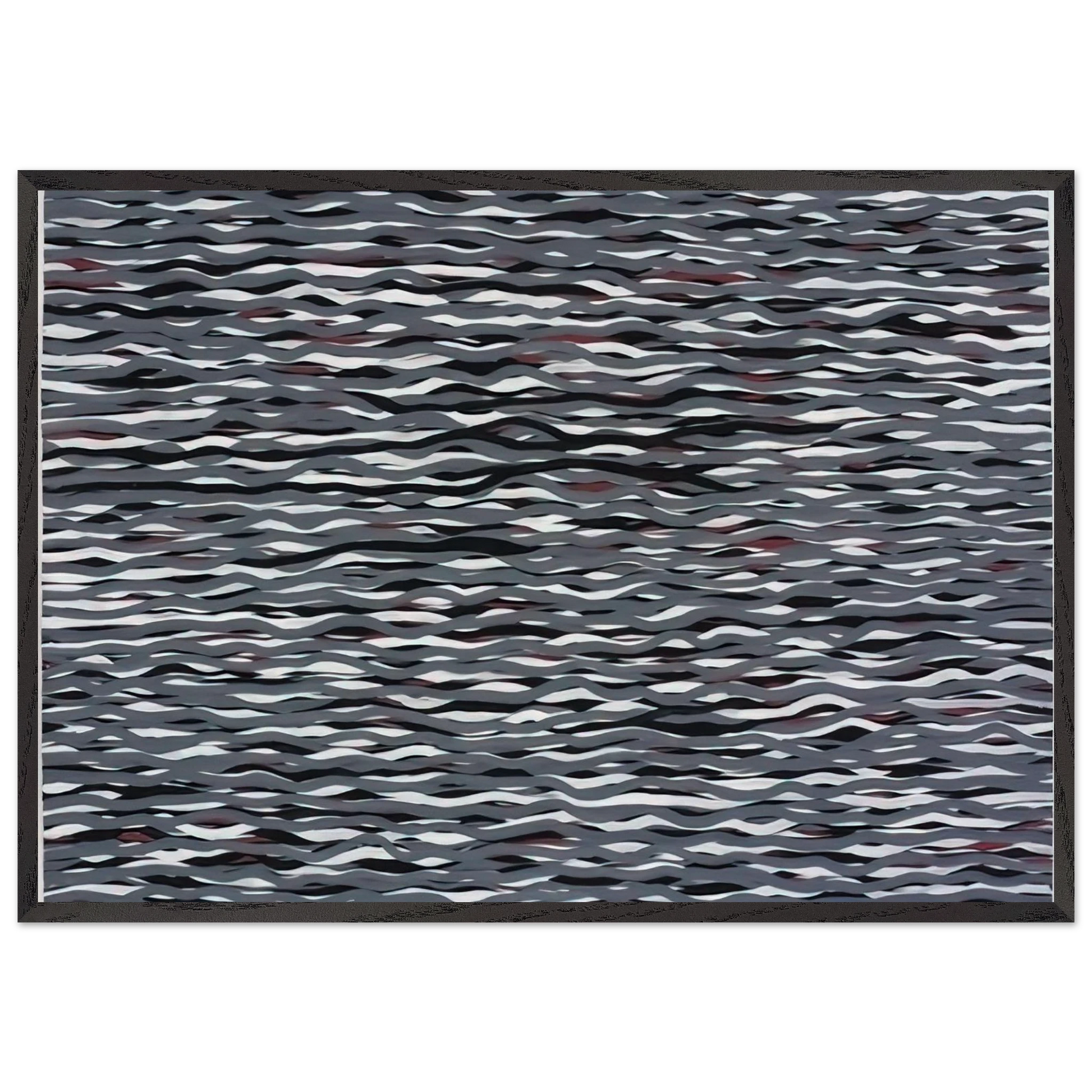 Horizontal Lines of Color - Sol LeWitt Framed Art Print – Black Wooden Frame - Default Title - -Framed Art Print