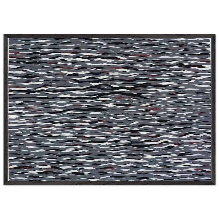 Horizontal Lines of Color - Sol LeWitt 70x100 cm / 28x40 inches Framed Art Print – Black Wooden Frame