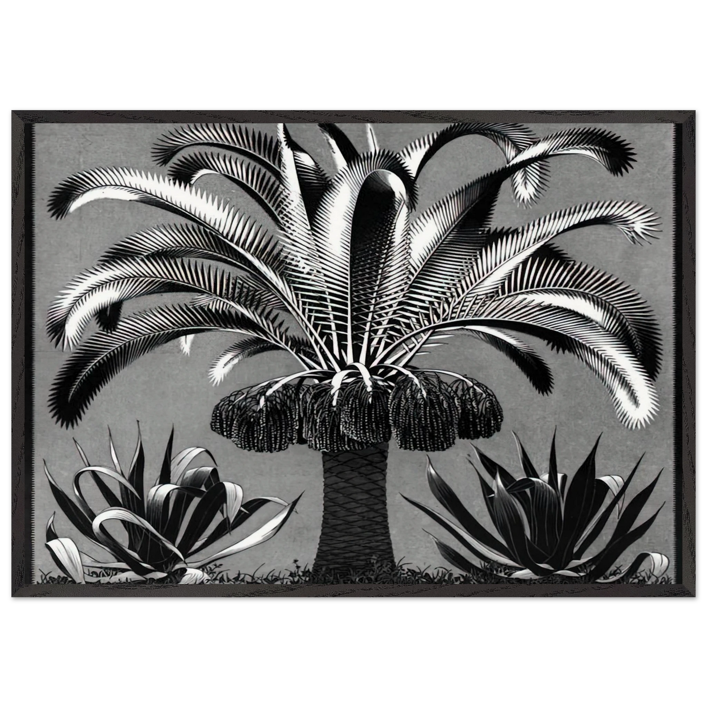 PALM - MC Escher Framed Art Print – Black Wooden Frame - Default Title - -Framed Art Print