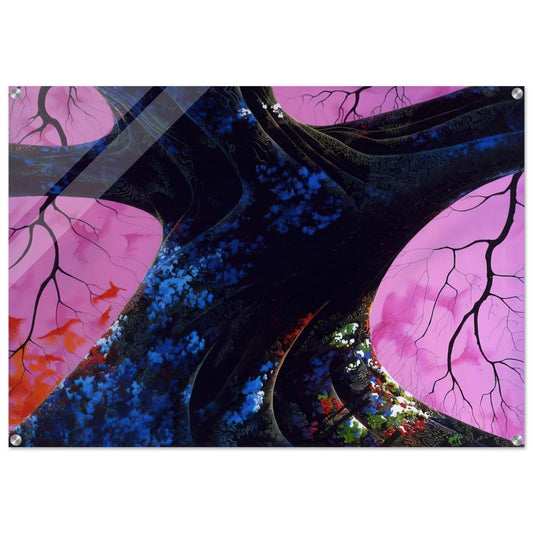 Giant Oak - Eyvind Earle Acrylic Print - 70x100 cm / 28x40″ inches | Eyvind Earle Wall Art | Eyvind Earle Prints