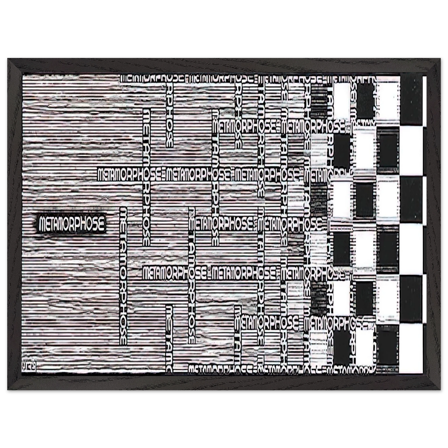 MC Escher - METAMORPHOSIS II EXCERPT 1 Wall Art - 30x40 cm / 12x16 inches - Fine Art Poster - -