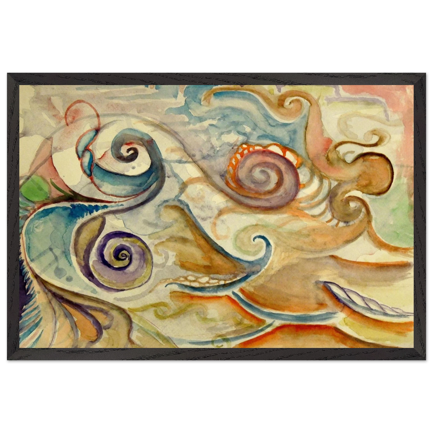 Walter Inglis Anderson - Walter Anderson Wall art - 27x35 cm / 11x14 Inches - Premium Wooden Framed Poster With Fine Art Paper - Black frame