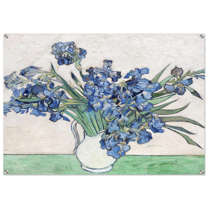Vase with Irises - Vincent van Gogh Acrylic Print - 70x100 cm / 28x40″ inches