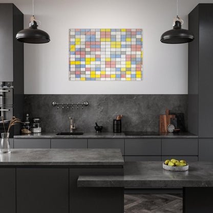 Composition with Grid IX - Piet Mondrian Acrylic Print - 70x100 cm / 28x40″ inches