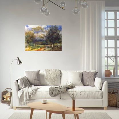 Landscape in the Sun - Pierre-Auguste Renoir Brushed Aluminum Print - 70x100 cm / 28x40 inches | Pierre-Auguste Renoir Aluminum Print | Pierre-Auguste Renoir Prints